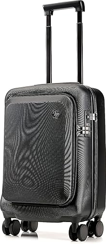 HP Hard Case All-in-One Carry-On Wheeled 42L Cabin Luggage – Black (7ZE80AA) – Trolley with 15.6" Laptop Compartment, TSA Lock, and Durable Shell Design