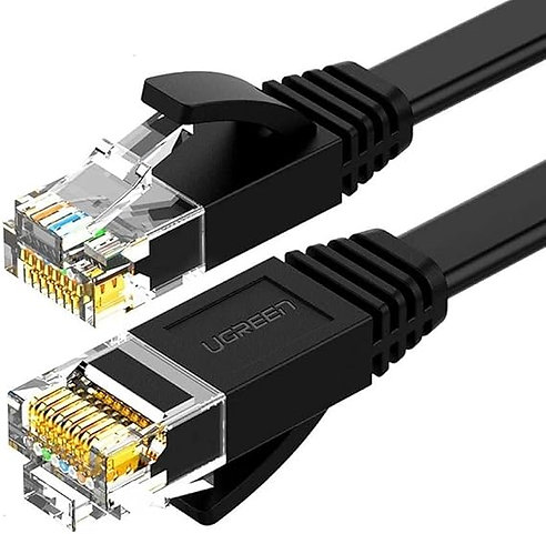 UGREEN  50174  NW102   Cat 6 U/UTP Lan Flat Cable 2m (Black)