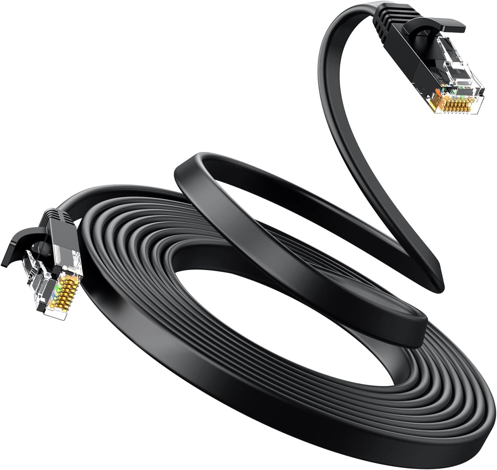 UGREEN  50178  Cat 6 U/UTP Lan Flat Cable 10m (Black)