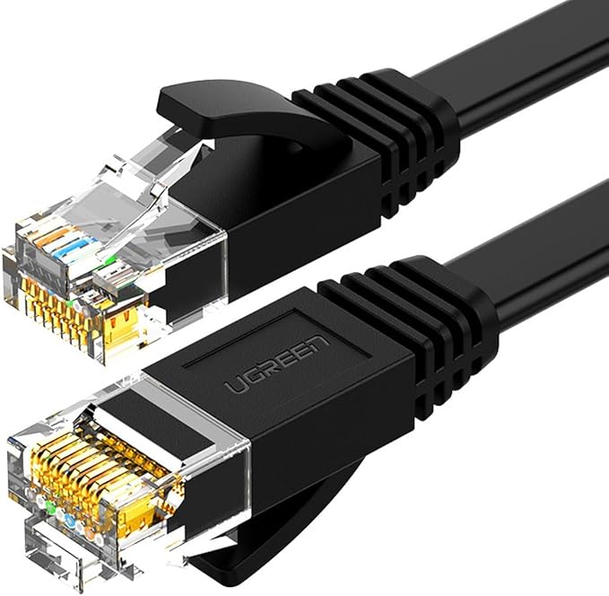 UGREEN  50180  NW102  Cat 6 U/UTP Lan Flat Cable 15m (Black)