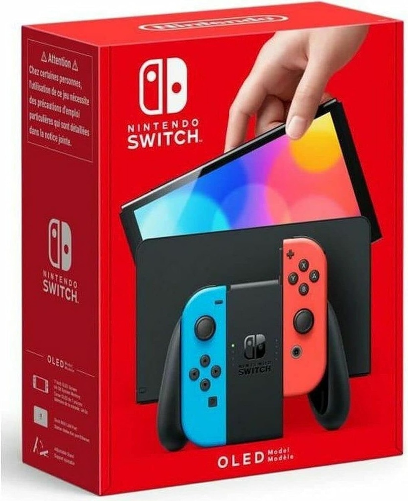 Nintendo Switch – OLED Model w/Neon Red & Neon Blue 