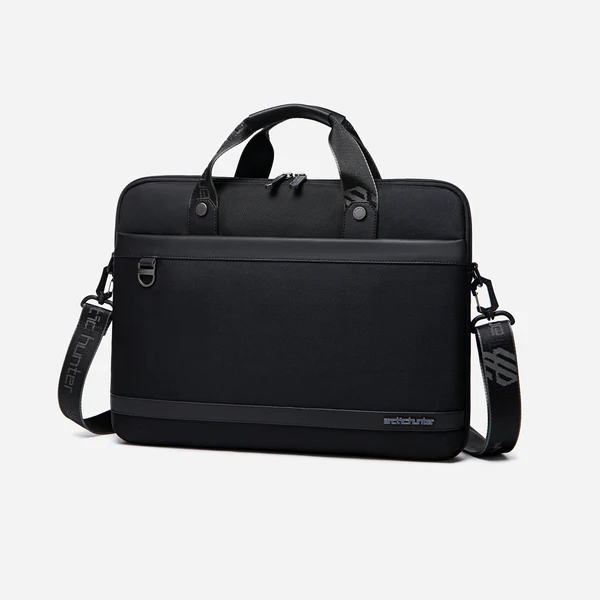 Arctic Hunter GW00022 Laptop Crossbody Bag – Waterproof Shoulder Messenger Bag with USB Charging Port and Multi-Compartment Design – Black/Blue