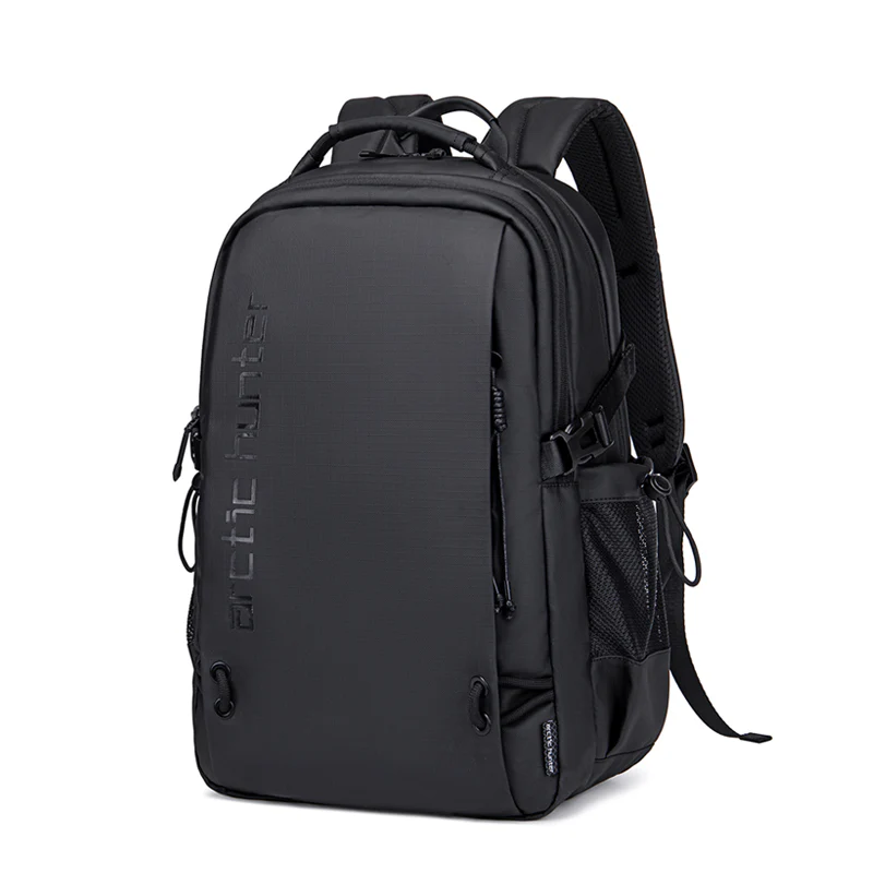 Arctic Hunter B00534 15.6-Inch Laptop Backpack – Casual Water-Resistant Business Bag with USB Charging Port and Multi-Pocket Design – Black