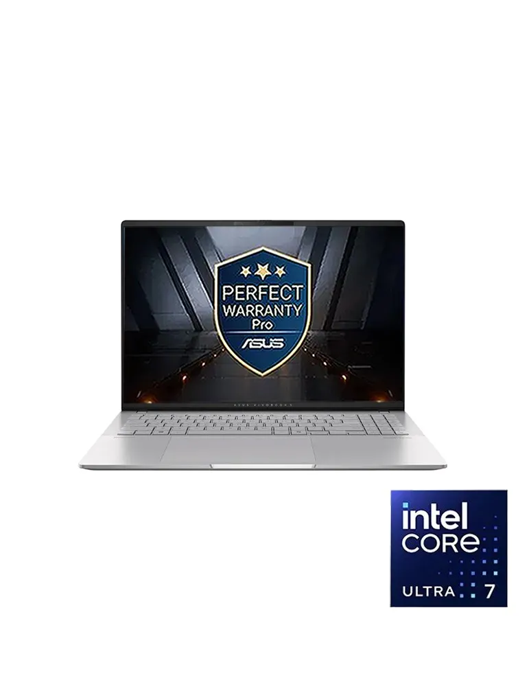 ASUS Vivobook S16 S3607CA-SH070W – Ultra 7 255H – 16GB DDR5 – 1TB SSD – Intel Arc Graphics – 16 inch FHD OLED – Windows 11-COOL SILVER 