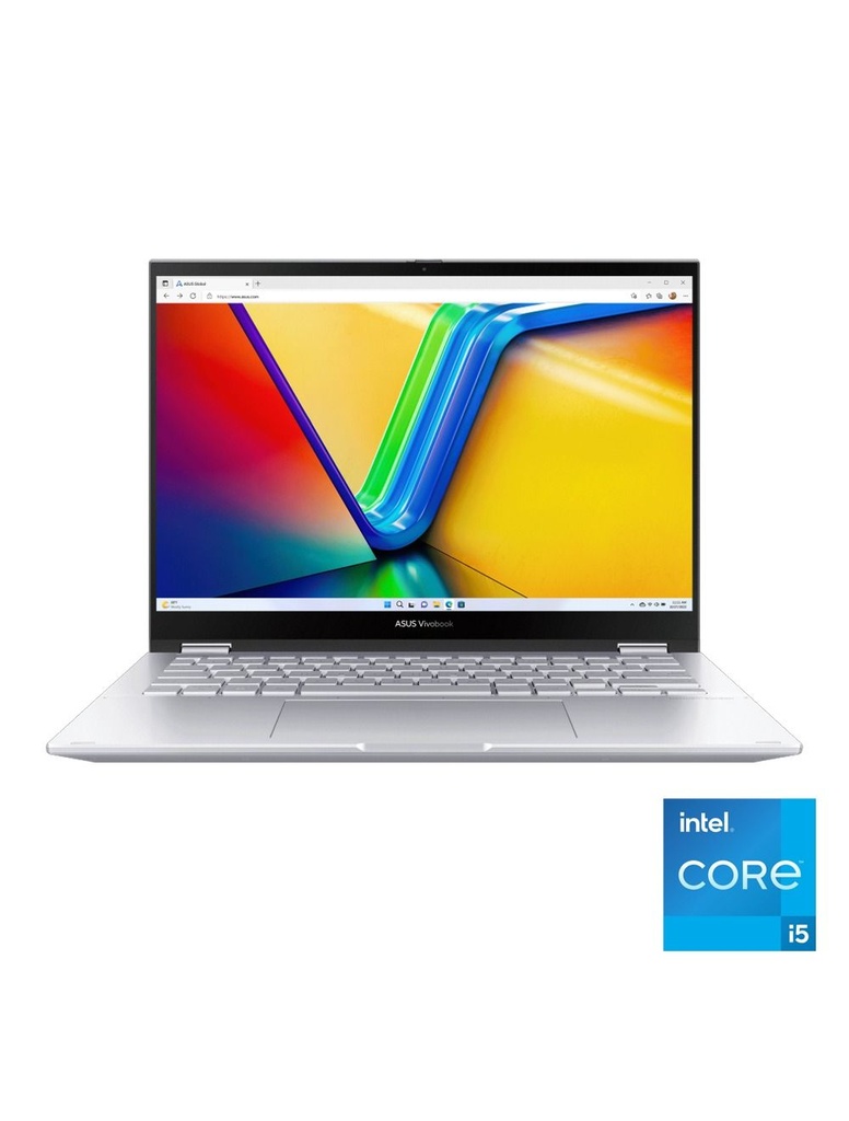 ASUS Vivobook S14 Flip TP3402VA-LZ065W - Core™ i5-13420H - 16GB - 512GB SSD - Intel® UHD Graphics - 14 60Hz Touch + Pen - Win11-TRANSPARENT SILVER  