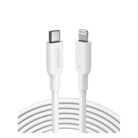 Anker A81A1P21 USB-C to Lightning Cable – 60W Power Delivery Fast Charging & Data Sync Cable, MFi Certified for iPhone and iPad – 1.8m, White