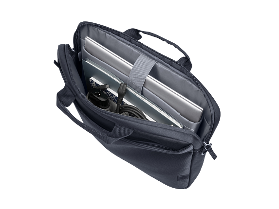HP Everyday 16" Odyssey Gray Laptop Briefcase (A08JTAA) – Durable Water-Resistant Business Bag with Shoulder Strap and Multiple Compartments