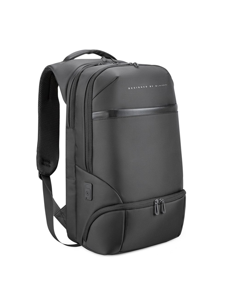 L'avvento Laptop Backpack Fits Up To 15.6”,  USB Out, Made By Polyester Fiber, Black