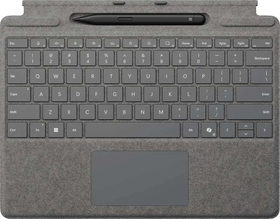 Microsoft - Surface Slim Pen (2nd Edition) and Pro Keyboard for Pro 13" (11th Edition), Pro 9, and Pro 8 - Platinum
