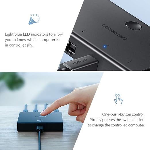 Ugreen USB 2.0 Sharing Switch 4X1 Black