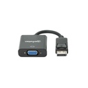 Manhattan 394772 Display Port to VGA Female Converter with 3.5mm audio - Black