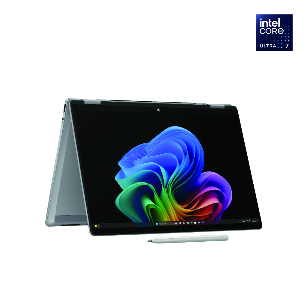 HP OmniBook X Flip 2-in-1 Laptop Next Gen AI 14-fm0011ne, Intel® Core™ Ultra 7 Processor, Windows 11 Home Single Language, 14", Touch screen,  32GB RAM, 1TB SSD, 3K, Meteor silver-3years