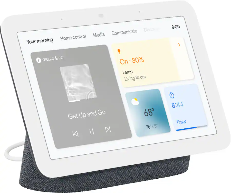 Google Nest Hub 7” Smart Touchscreen Display with Google Assistant (2nd Gen) – Charcoal (GA01892-US)