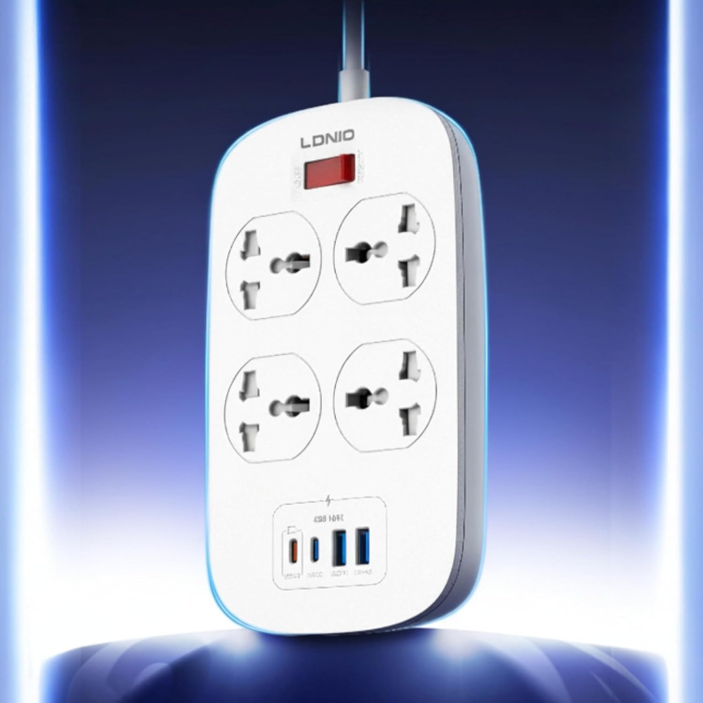 LDNIO 4 POWER SOCKET+USB-C X 2 + USB-A X2
