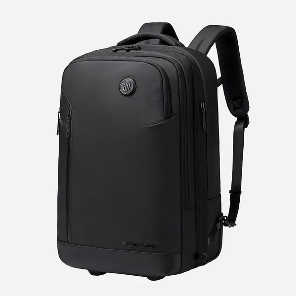 Arctic Hunter LG00861 Rolling Laptop Backpack – Wheeled Business Travel Laptop Trolley Bag – Durable Carry-on Laptop Backpack – Black