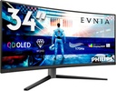 Philips Monitor  34"W QD OLED 21:9 WQHD Curve 1800R 175Hz 1000nits -Dark Slate