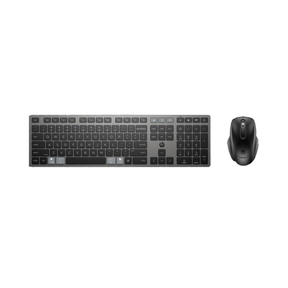 HP 720 Multi-Device Rechargeable Wireless Keyboard and Mouse Combo 