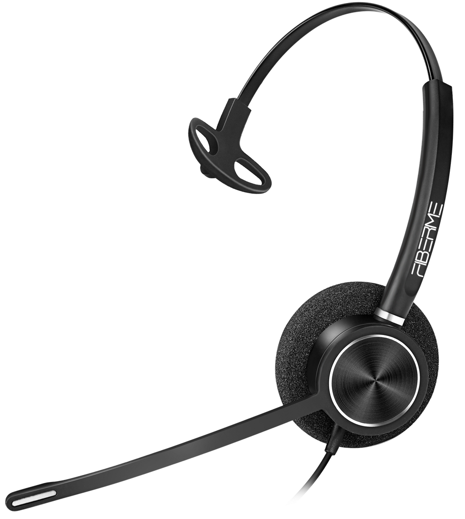 FiberMe FCH7201 Mono USB Call Center Headset with Noise-Cancelling Microphone & Volume Control