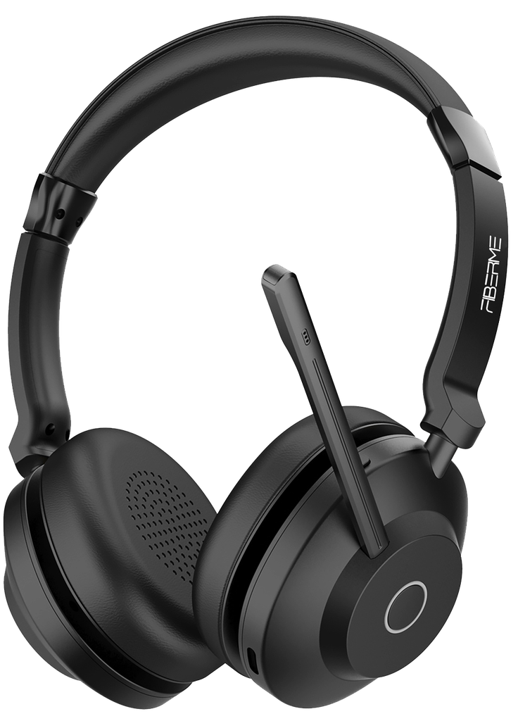 FiberMe FBH35D Bluetooth Wireless Business Headset with AI Noise Cancellation & 45 Hours Talk Time