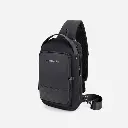 Arctic Hunter XB00105 Men’s Chest Crossbody Sling Bag – Waterproof Shoulder Bag with USB Charging Port, Anti-Theft Design, and Adjustable Strap – Black