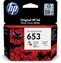 HP 653 Tri-Color Original Ink Advantage Cartridge (3YM74AE) – For HP DeskJet