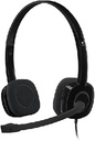 Logitech Headset H151 Wired Headset with Mic, Analog Stereo Headphones with Rotating Noise-Cancelling Microphone, 3.5 mm Audio Jack, in-Line Controls, Black