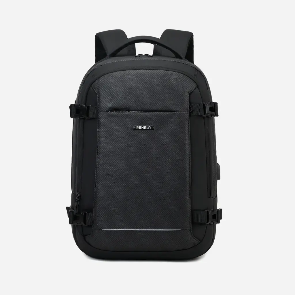 Rahala Backpack for Men 20L Office Travel Backpack Casual Laptop Bag with 15.6-inch Laptop Pocket Water-resistant Multi-pockets Large Capacity College Backpack EF91M-Black