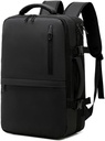 Rahala- RA1904-Black Casual Laptop Travel Bag, Waterproof Backpack with USB Charging Port for Men an