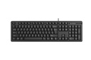 A4Tech KKS-3 Wired Keyboard – Full-Size USB Keyboard with Standard Keys, Spill-Resistant Design, and Durable Build – Black