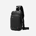 Arctic Hunter XB00113 Men’s Crossbody Sling Bag – Waterproof Shoulder Bag with USB Charging Port and Anti-Theft Design – Black