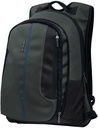 L'avvento Laptop Backpack, Made by High Quality Polyester Foamed Material with L’avvento Zipper Puller fits up to 15.6", Grey with Blue Line