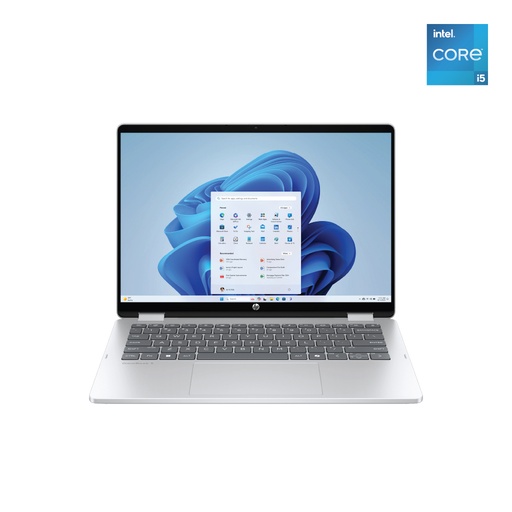 HP OmniBook 5 Flip-14-fp0025ne-  Intel® Core™ i5-1334U Processor- RAM 8GB DDR5-Hard 512 SSD- Intel Iris Xe - Touch/14.0 2K (1920x1200) IPS 300 nits - Glacier Silver-3 years