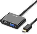 UGREEN CM101 HDMI to VGA + HDMI Converter- 40744