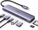 UGREEN USB C Hub 7-in-1, 5 Gbps USB-C Hub with 4K HDMI, 100W Power Delivery, USB-C and 2 USB-A Data Ports, SD/TF Card Reader, Multiport Adapter for MacBook Air iPad Pro and More Type C Devices